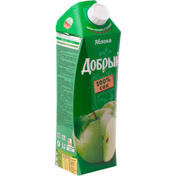 Сок ДОБРЫЙ Яблочный т/пак. (Россия) 1L