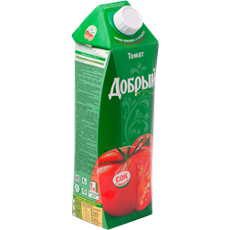 Сок ДОБРЫЙ Томатный с солью т/пак. (Россия) 1L