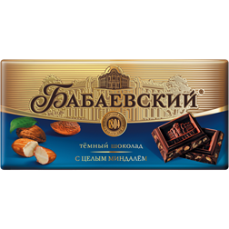 Шоколад БАБАЕВСКИЙ темный с целым миндалем (Россия) 100г