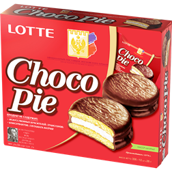 Пирожное LOTTE Choco Pie шоколадное 12шт (Россия) 336г