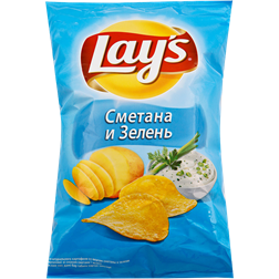 Чипсы LAY'S Сметана зелень (Россия) 150г