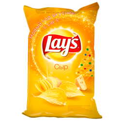 Чипсы LAY'S из натурального картофеля со вкусом сыра (Россия) 150г