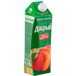 Нектар ДОБРЫЙ Персик-яблоко т/пак. (Россия) 1L