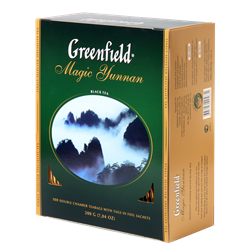 Чай черный GREENFIELD Magic Yunnan к/уп (Россия) 100пак