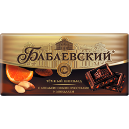 Шоколад БАБАЕВСКИЙ с апельсиновыми кусочками и миндалем (Россия) 100г