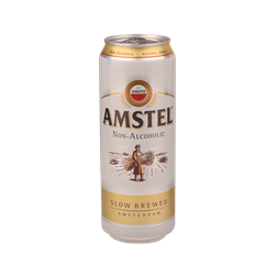 Пиво AMSTEL Премиум Пилзнер Nealko б/а светлое алк.не более 0,5% ж/б (Россия) 0.45L